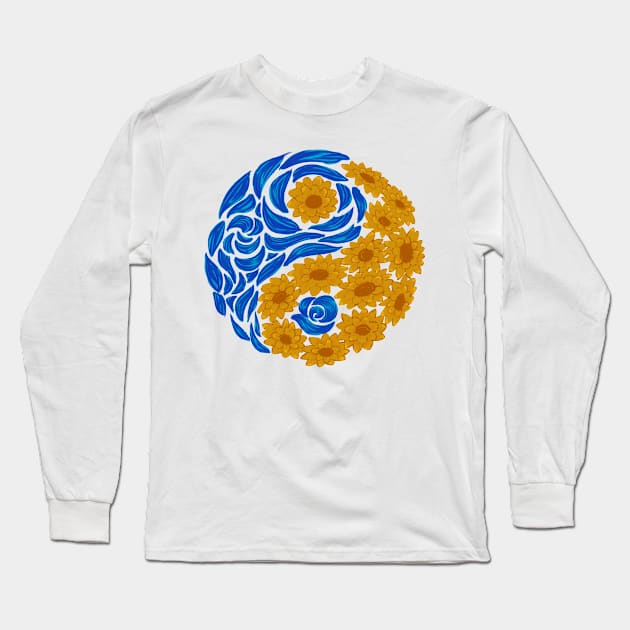 Van Gogh Ying Yang Long Sleeve T-Shirt by krls